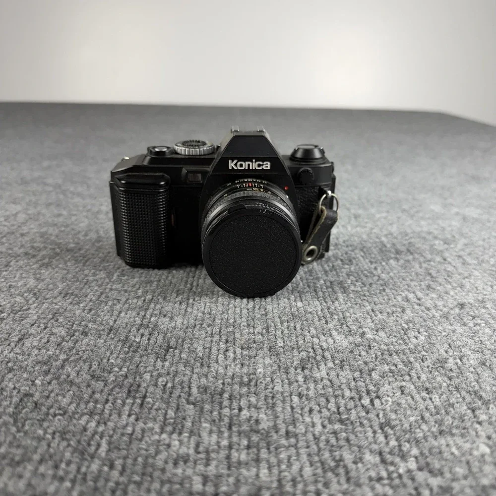 Konica FS-1 35mm SLR Film Camera Black Hexanon AR 50mm‎ F1.7 Lens Japan